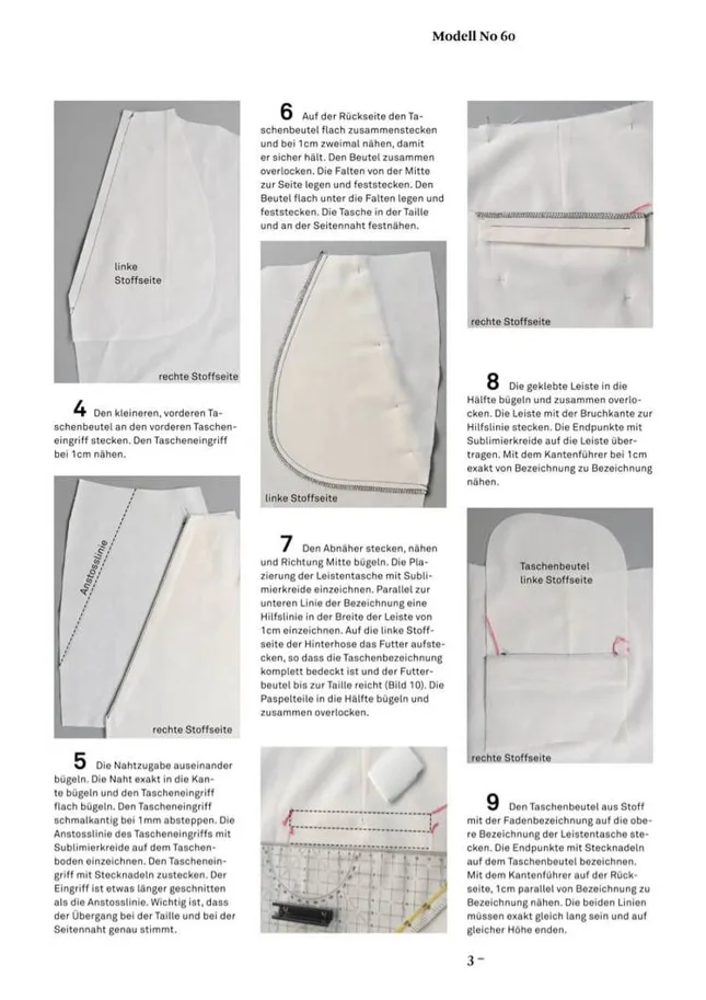 No60 Hose mit Rückenelast - Trendschnitt Schnittmuster