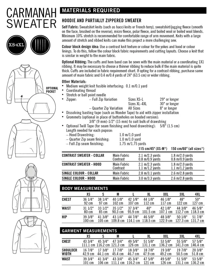 Carmanah Sweater - Thread Theory Schnittmuster (Englisch)