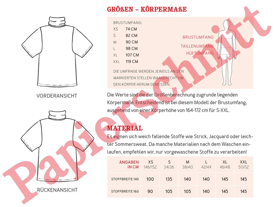 Frau Dörte Pullover - Studio Schnittreif Sewing Pattern (German)