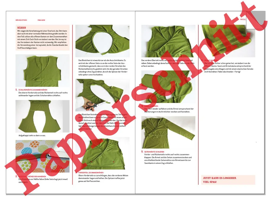 Frau Liese Wickelshirt - Studio Schnittreif Sewing Pattern (German)