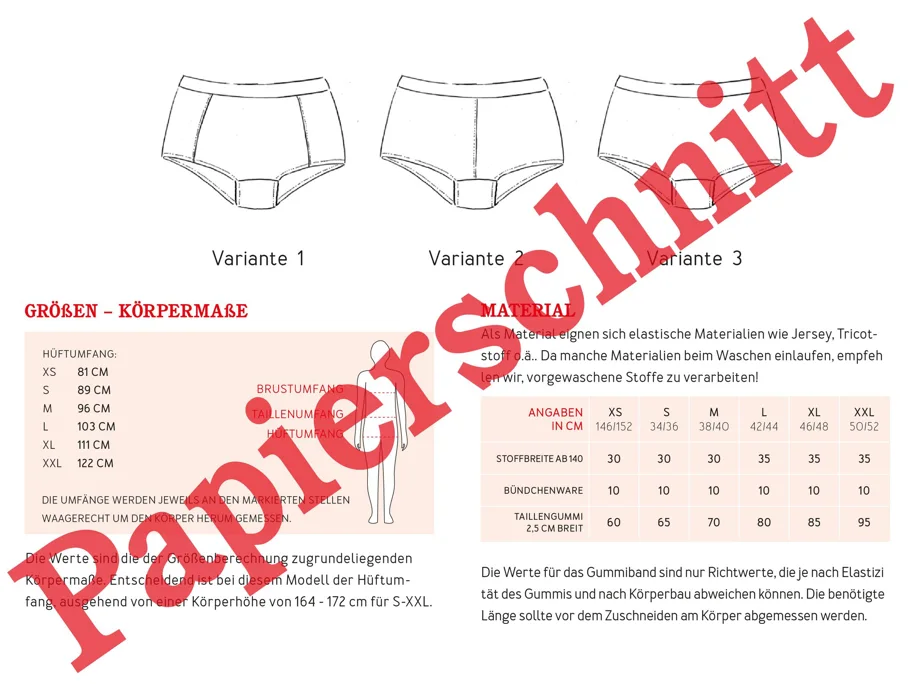 Frau Marla Panties - Studio Schnittreif Sewing Pattern (German)