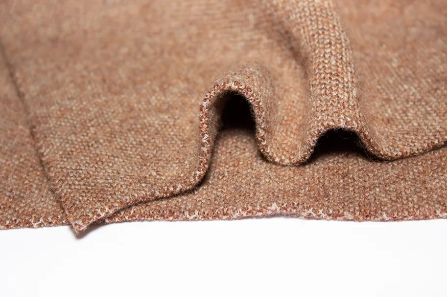 RESTSTÜCK 1m Merino Strick Two-Tone - Cedar Wood