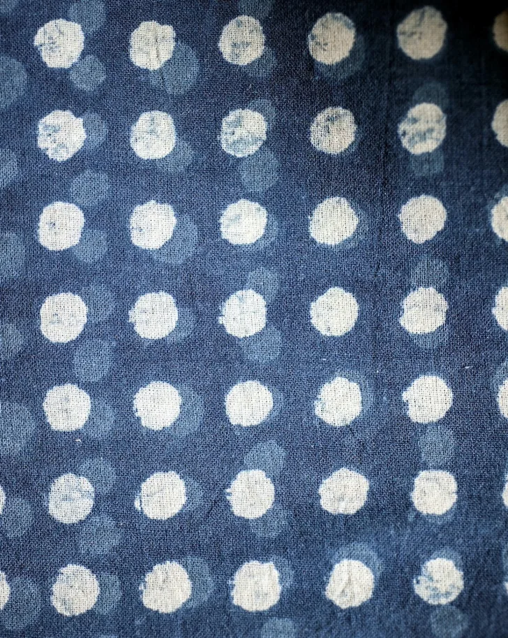 Indian Blockprint - Spot Indigo