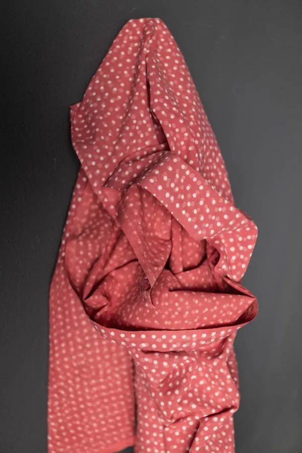 Organic Indian Blockprint - Spot Raspberry