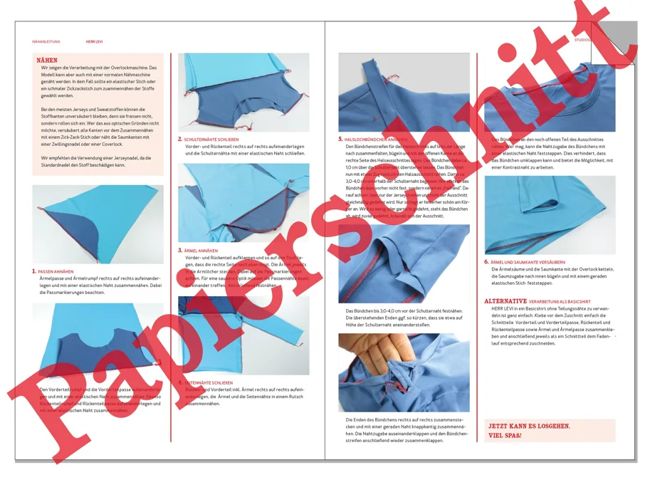 Herr Levi Langarmshirt - Studio Schnittreif Sewing Pattern (German)