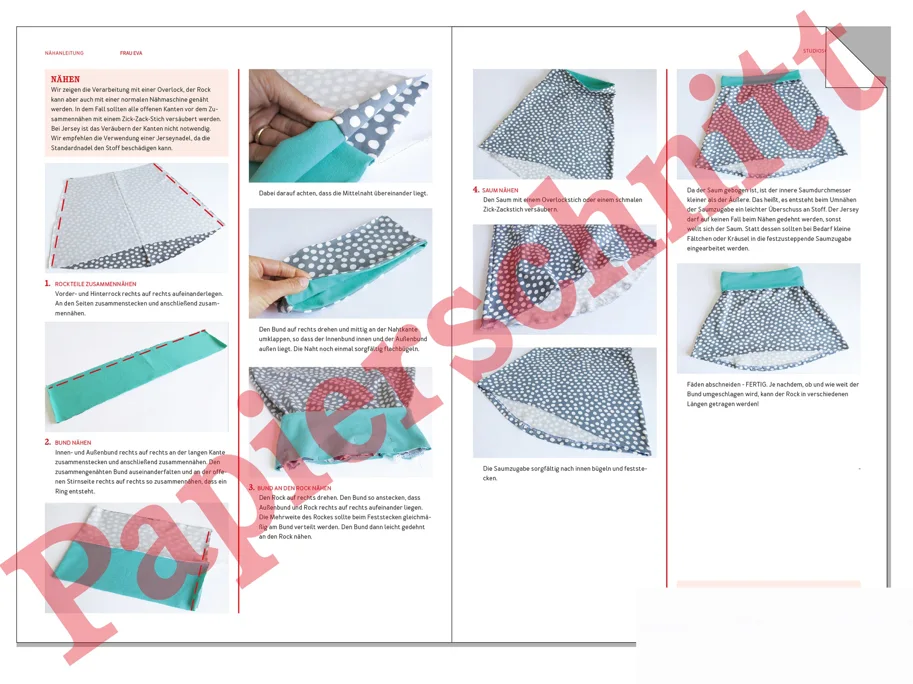 Frau Eva Jerseyrock - Studio Schnittreif Schnittmuster