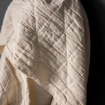 Quilted Jacquard Cotton - Makers (Ecru)