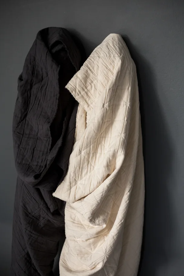 Quilted Jacquard Cotton - Makers (Ecru)