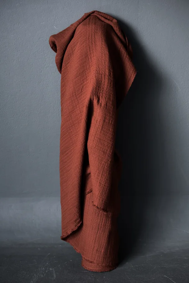 Quilted Soft Stitch Jacquard - Antiquities (Deep Rust)