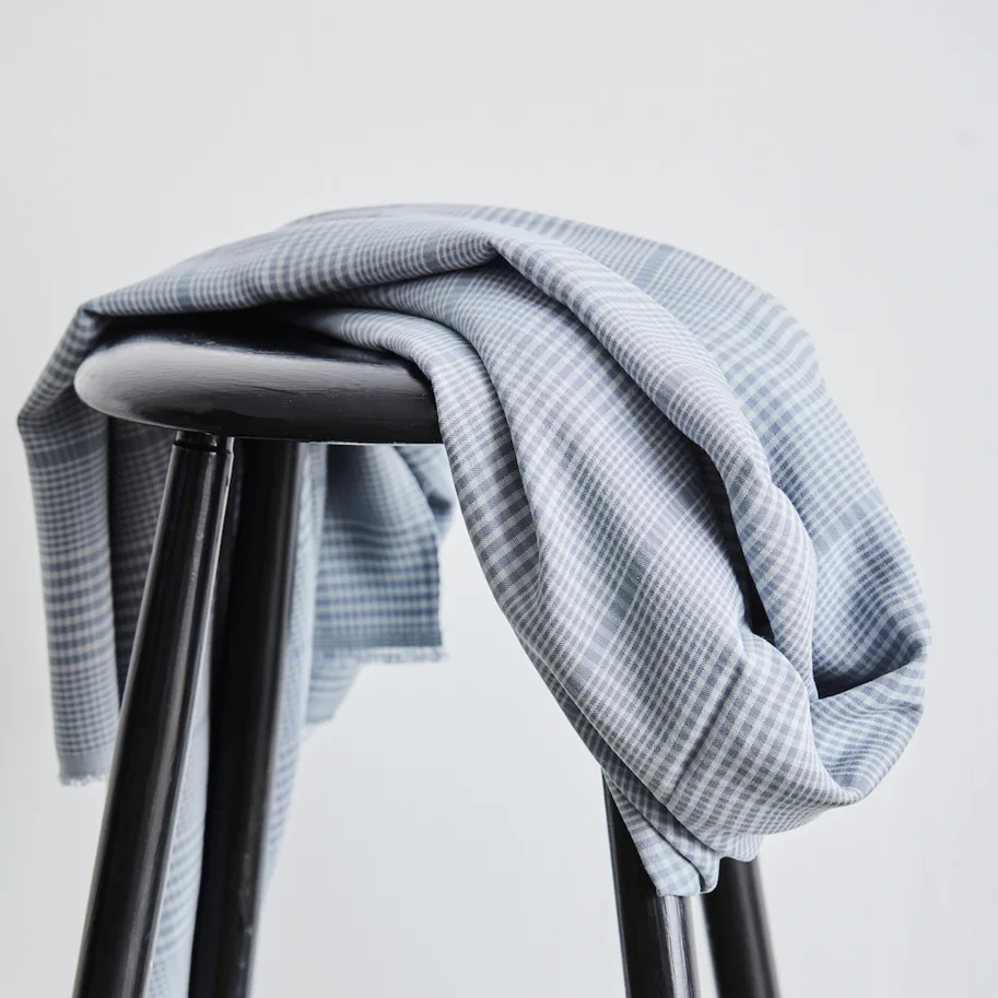 Tencel Two-Tone Plaid - Sky