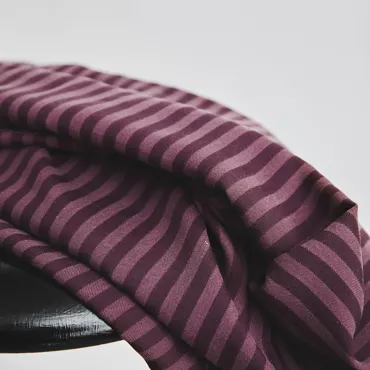 Tencel Two-Tone Stripe Twill - Maroon