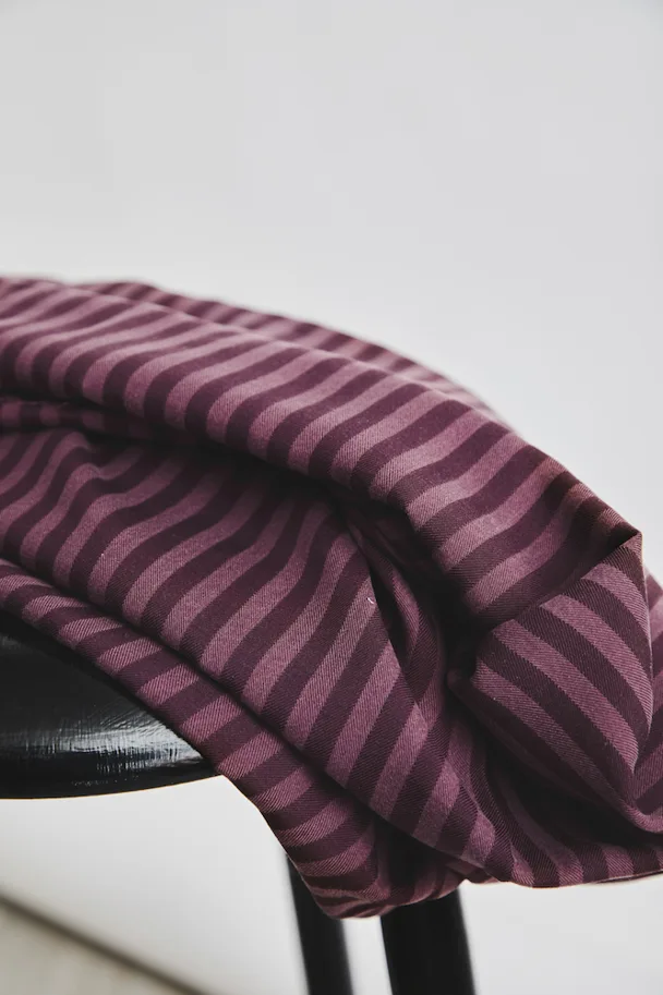 Tencel Two-Tone Stripe Twill - Maroon