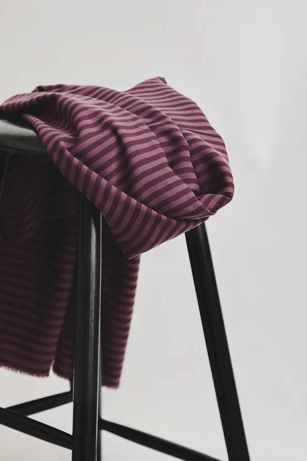 Tencel Two-Tone Stripe Twill - Maroon