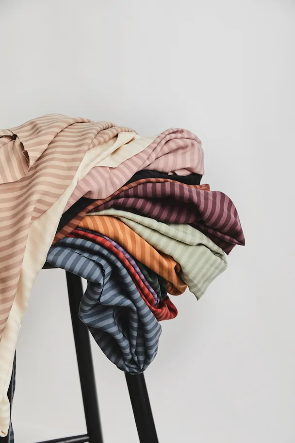 Tencel Two-Tone Stripe Twill - Maroon