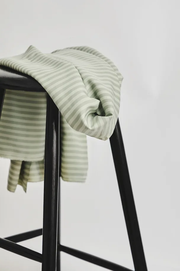 Tencel Two-Tone Stripe Twill - Soft Mint