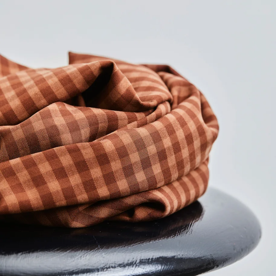 Tencel Two-Tone Check - Pecan