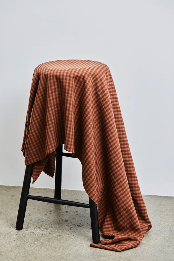 Tencel Two-Tone Check - Pecan