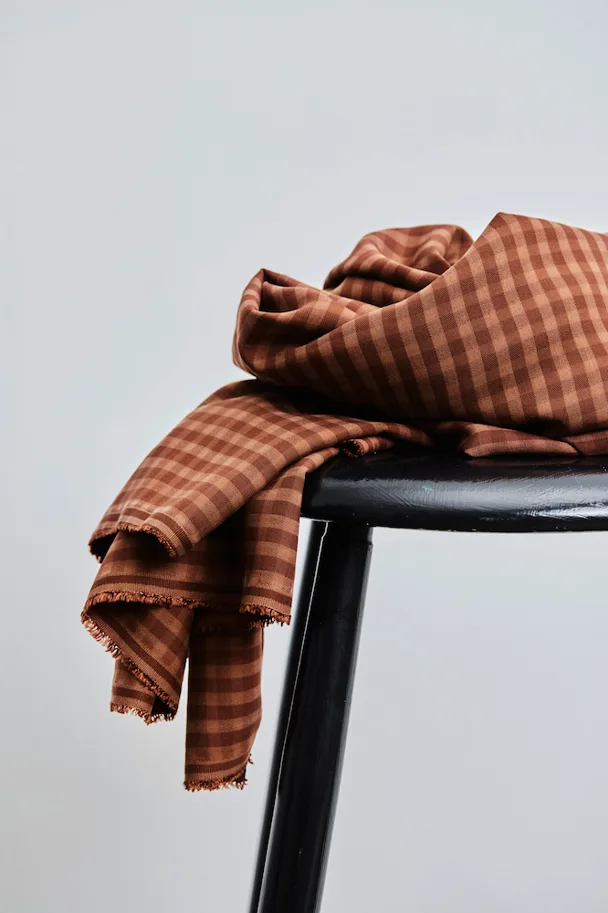 Tencel Two-Tone Check - Pecan