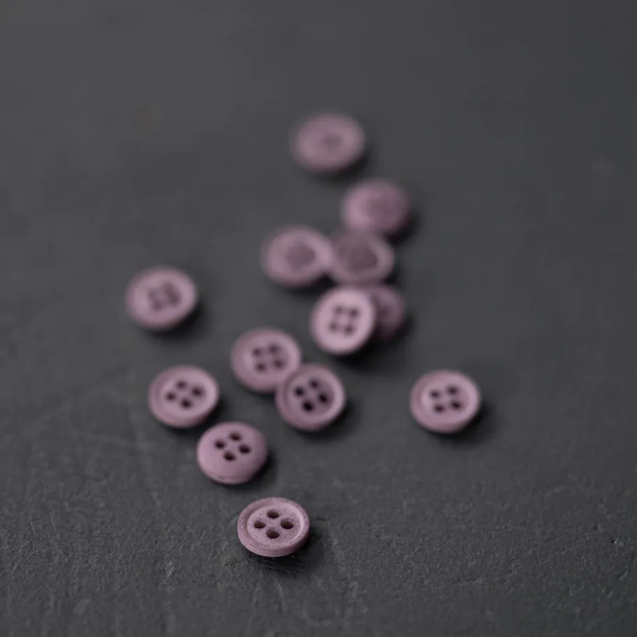 Bio Cotton Knopf 11mm - Calamine (Lila)