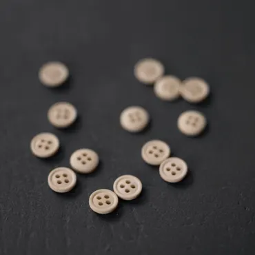 Organic Cotton Button 11mm - Ecru (Dark White)