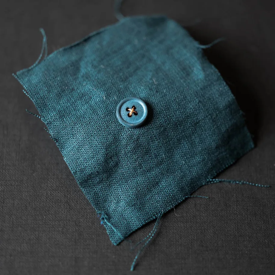 Organic Cotton Button 15mm - Alta Mare (Teal)