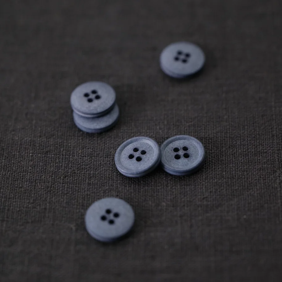 Bio Cotton Knopf 15mm - Autumn Sea (Dark Blue)