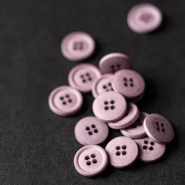 Organic Cotton Button 15mm - Calamine (Lilac)