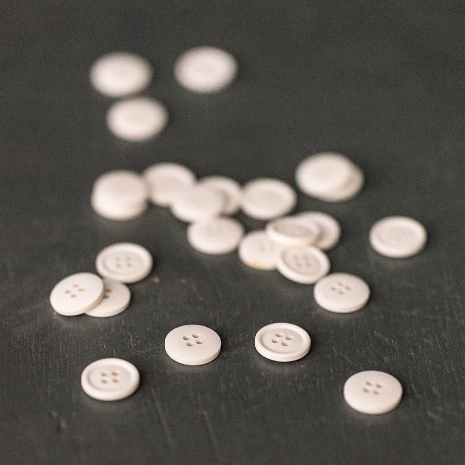Bio Cotton Knopf 15mm - Ecru (Dark White)