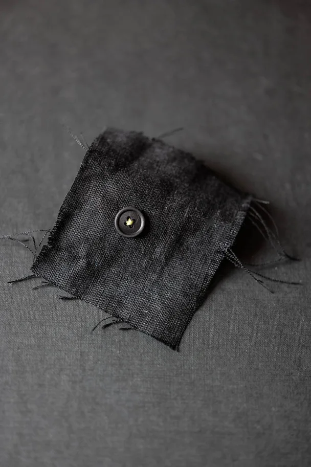 Organic Cotton Button 15mm - Scuttle Black