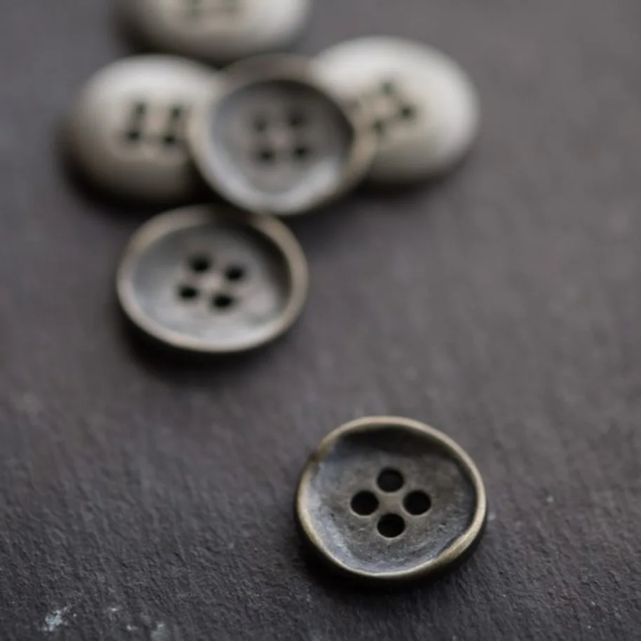 Metall Knopf 15mm - Stamped