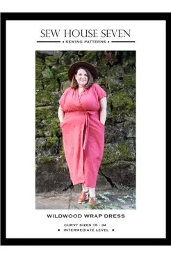 Wildwood Wrap Dress Curvy 16-34- Sew House Seven Sewing Pattern (English)