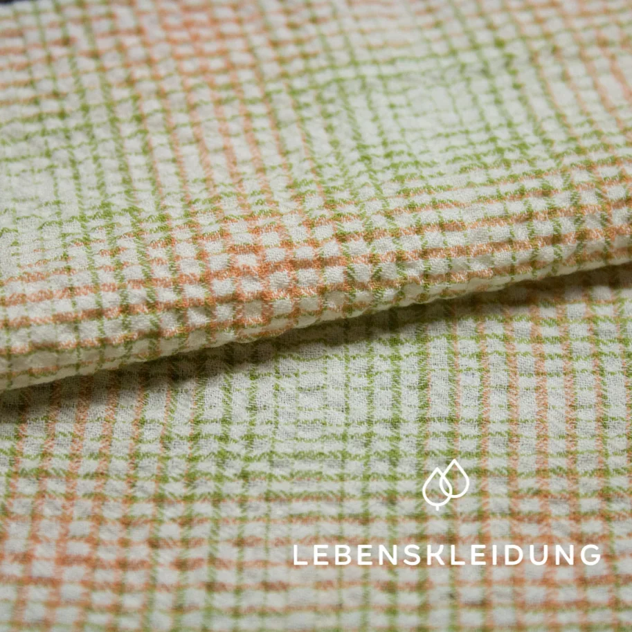 Organic Seersucker - Sweet Pea Check