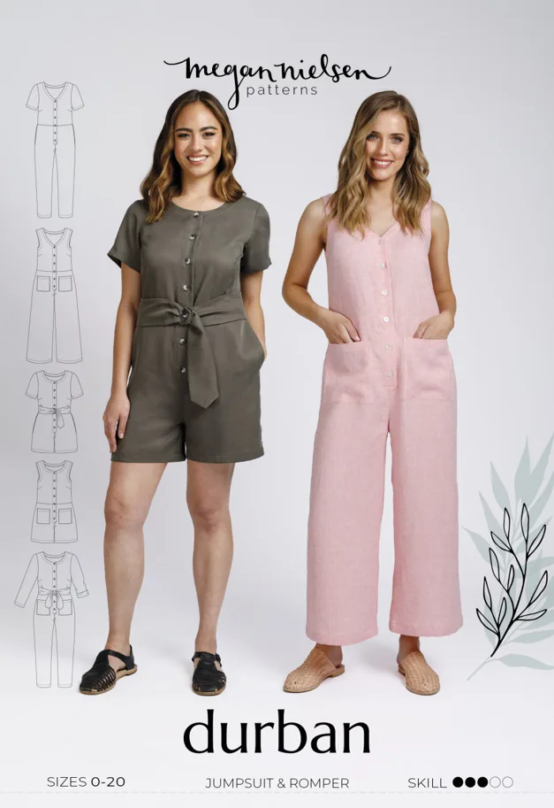 Durban Jumpsuit and Romper - Megan Nielsen Schnittmuster (Englisch)
