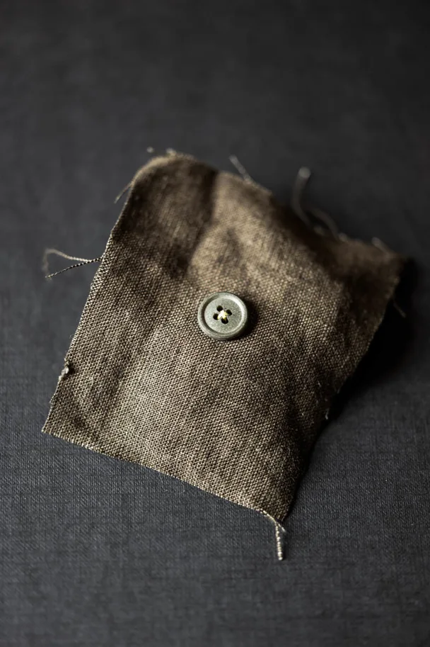 Organic Cotton Button 15mm - Knapsack (Dark Olive)