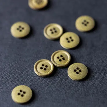Organic Cotton Button 15mm - Pine (Light Olive)