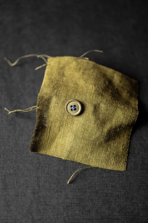 Organic Cotton Button 15mm - Pine (Light Olive)