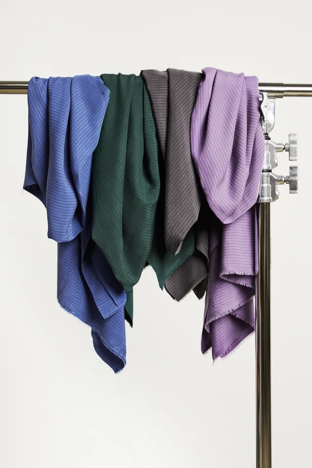 Tencel Two-Tone Slim Stripe - Mauve