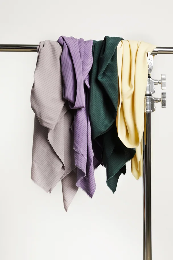 Tencel Two-Tone Slim Stripe - Purple Haze