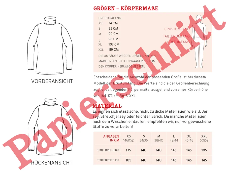 Frau Romy Rollkragenshirt - Studio Schnittreif Sewing Pattern (German)