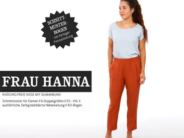 Frau Hanna Hose mit Gummizug - Studio Schnittreif Schnittmuster