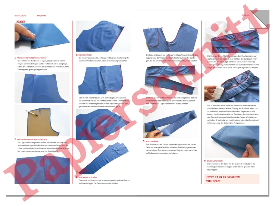 Frau Hanna Hose mit Gummizug - Studio Schnittreif Schnittmuster