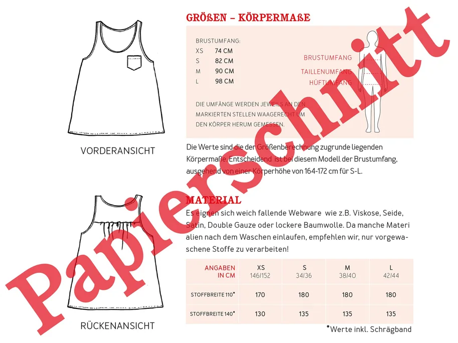 Frau Koko Sommertop - Studio Schnittreif Schnittmuster