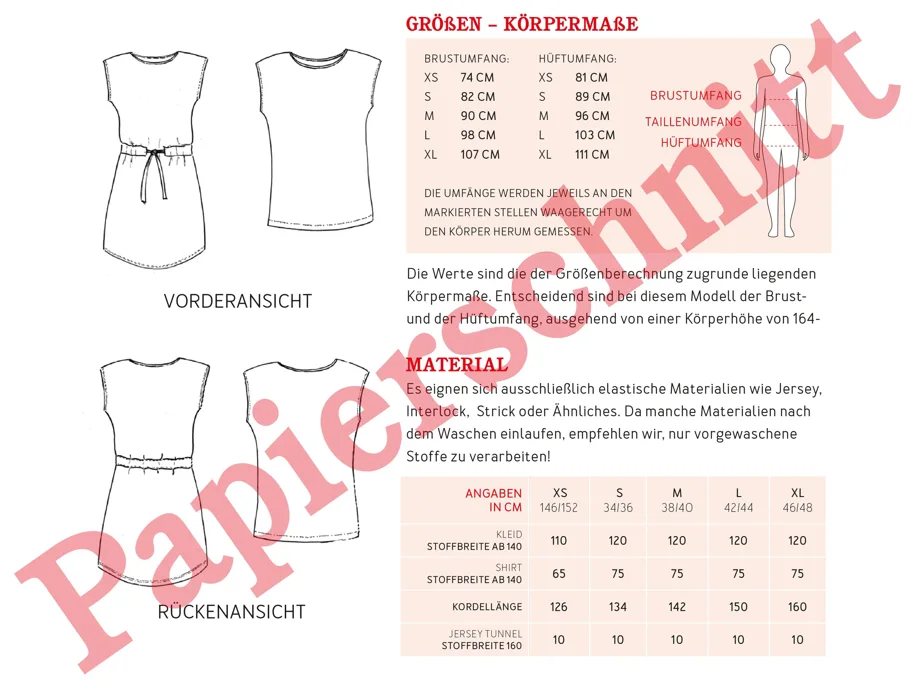 Frau Julie Jerseykleid und Shirt - Studio Schnittreif Sewing Pattern (German)