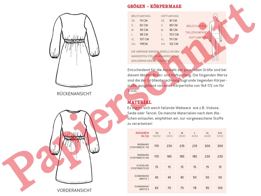 Frau Sanja Kleid - Studio Schnittreif Sewing Pattern (German)