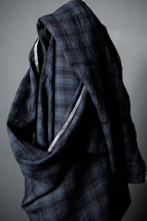 Leinen Washed - All The Blues Check