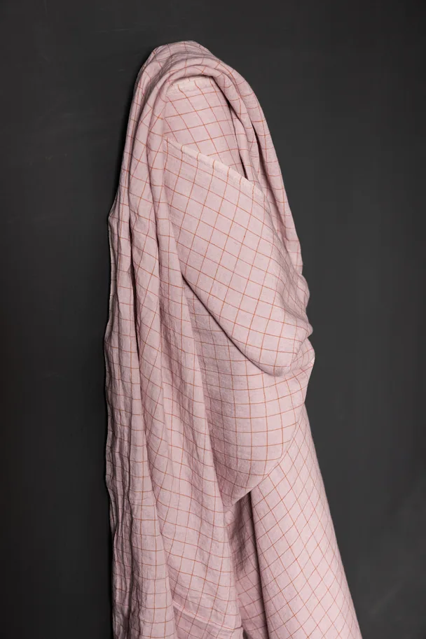 Leinen Washed - Bertie Rose Orange Check