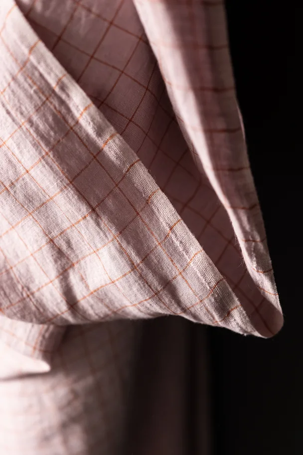 Leinen Washed - Bertie Rose Orange Check
