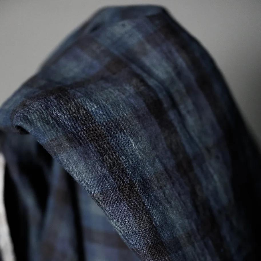 Leinen Washed - All The Blues Check