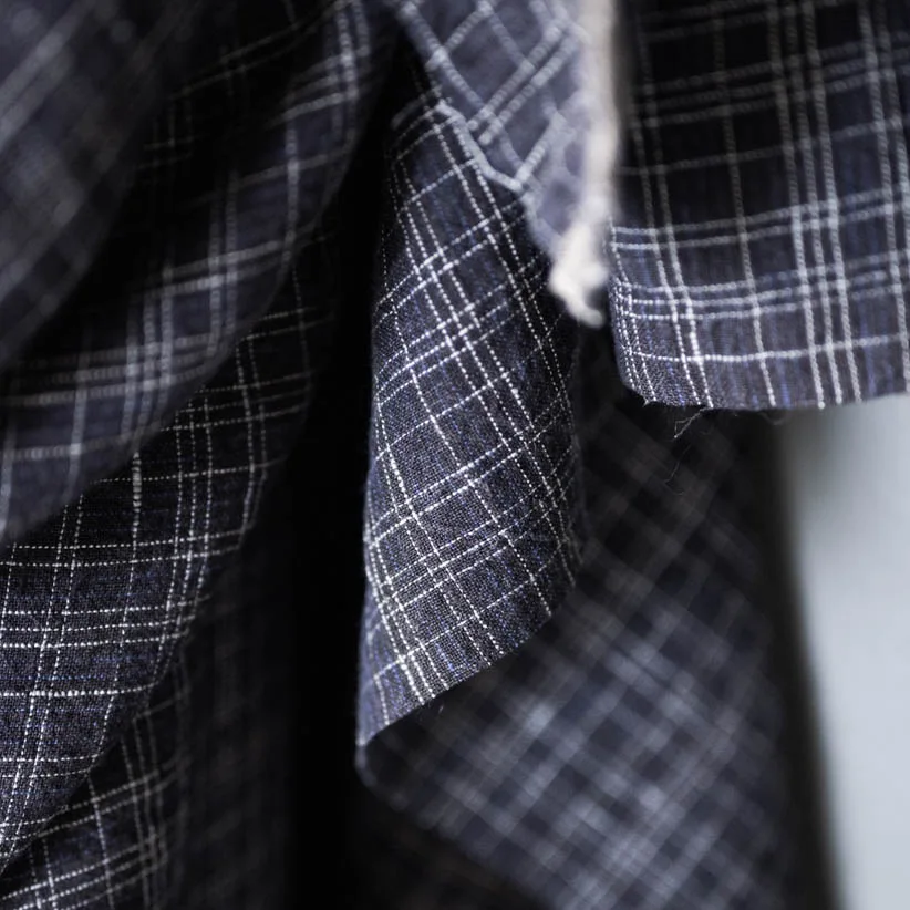 Linen Washed - Wobble Black Navy Check