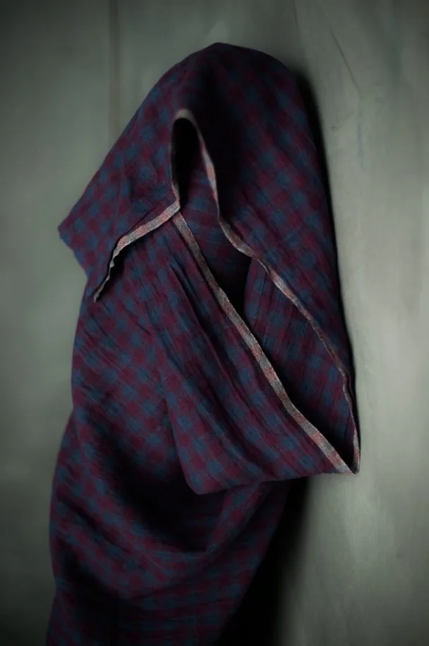 Linen Washed - Winter Hymn Plum Blue Check